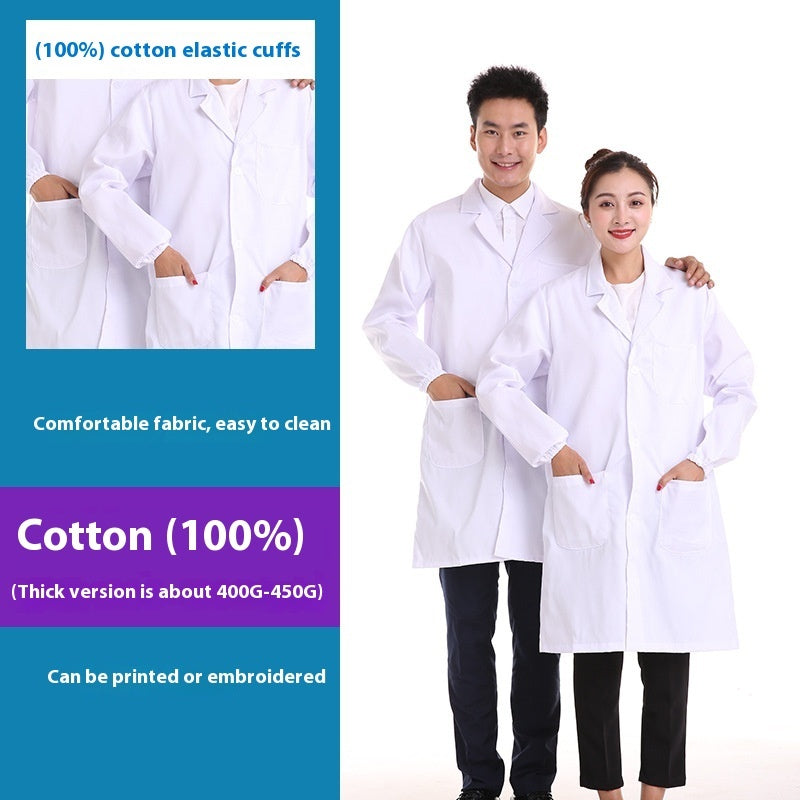 Long Sleeve Lab White Coat Men And Women