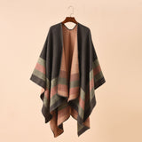Double-sided Plaid Cashmere Shawl Coat