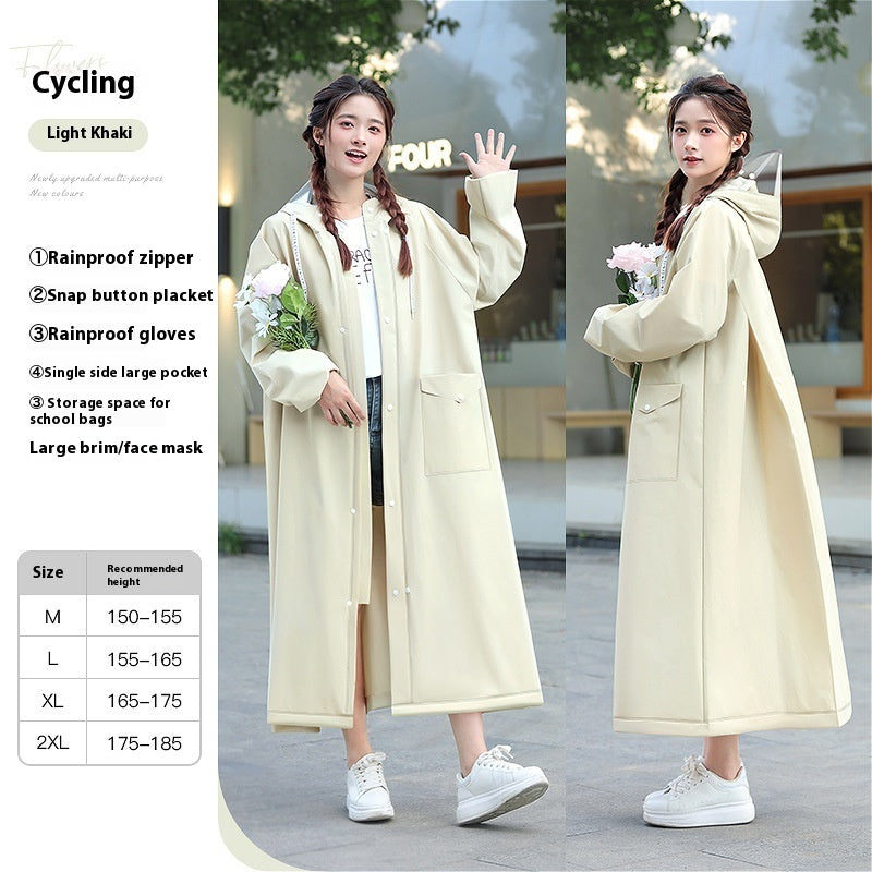 Raincoat Female Electric Battery Motorcycle Outerwear Single