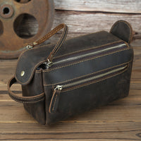 Large Capacity Horse Leather Storage Bag