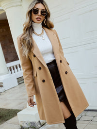 Clasi Double Breasted Lapel Collar Overcoat