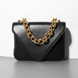 Leather Chain Shoulder Messenger Bag