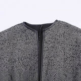 British Style Fashionable Temperament Lace Waist Design Mid-length Coat