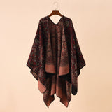 Double-sided Plaid Cashmere Shawl Coat