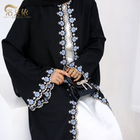 Dubai Flower Embroidered Cardigan Robe LR909