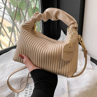 PU Leather Pleated Cloud Small Messenger Bags