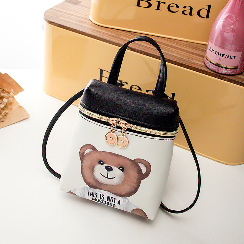 PU Leather Mini Bear Messenger Bags