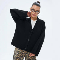 Thick Knit Cardigan Baggy Coat