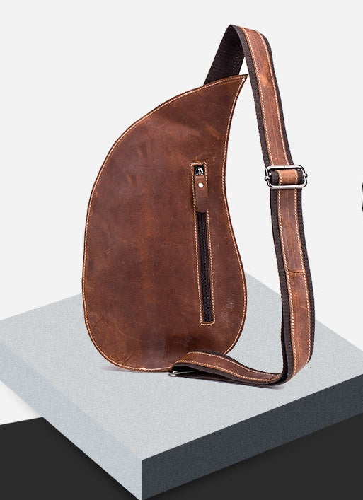 Crazy Horse Leather Chest Bag