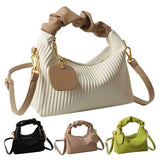 PU Leather Pleated Cloud Small Messenger Bags