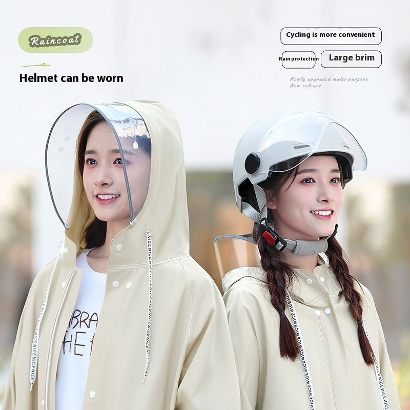Raincoat Female Electric Battery Motorcycle Outerwear Single