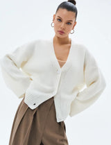 Thick Knit Cardigan Baggy Coat