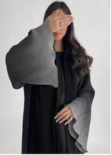 Pleated Long Shawl Women's Fashionable Elegant Gradient Cardigan