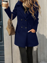 Solid Color Loose Fit Fashion Slim Hat Woolen Coat