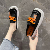 Metal Buckle Thick Sole Casual Lazy Slipper