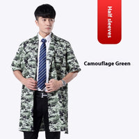 Work Clothes Blue Long Sleeve Dustproof Unlined Long Gown