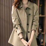 British Style Short Trench Coat Textured Spring And Autumn Women's Clothing