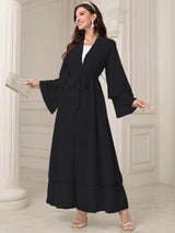 Middle East Solid Color Chiffon Plus Size Women's Gauze Robe