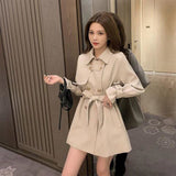 Mid-length Waist Trimming Trench Coat Women