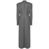 Double-breasted Long Sleeve Slim-fit Elegant Padded Shoulder Extended Suit Jacket