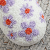 Embroidery Hibiscus Flower Woolen Slipper