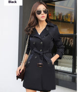 Women's Fashion Trench Coat Mid-length Coat