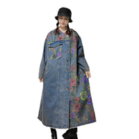 Women's Washed Do The Old Cowboy Coat Loose Casual Retro