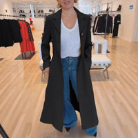 Women's Coat Lapel Leopard Print Casual Trench Women's Clothing