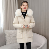 Fur Collar Velvet Lining Warm Coat