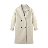 Women's Mid-length Woolen Coat Thickened Small
