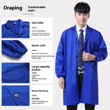 Work Clothes Blue Long Sleeve Dustproof Unlined Long Gown