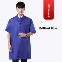 Work Clothes Blue Long Sleeve Dustproof Unlined Long Gown
