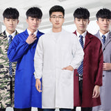 Work Clothes Blue Long Sleeve Dustproof Unlined Long Gown