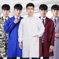 Work Clothes Blue Long Sleeve Dustproof Unlined Long Gown