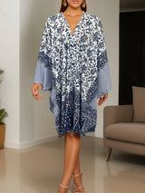 Bohemian Cardigan Aztec Printed Bat Cloak