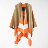 Double-sided Plaid Cashmere Shawl Coat