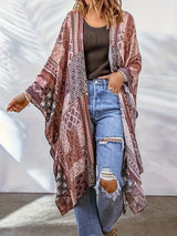 Bohemian Cardigan Aztec Printed Bat Cloak