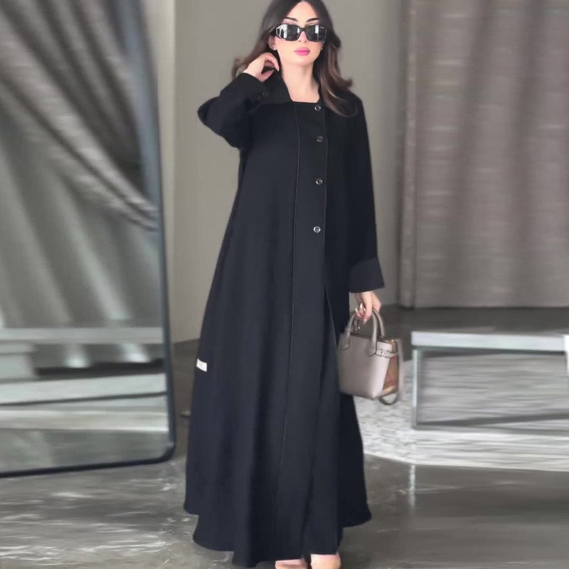 Women's Retro Biker's Mid-length Coat