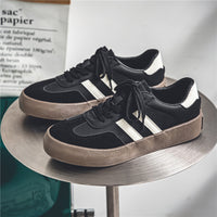 All-matching PU Leather Couple Flat Sneakers for Men