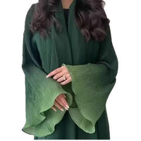 Pleated Long Shawl Women's Fashionable Elegant Gradient Cardigan