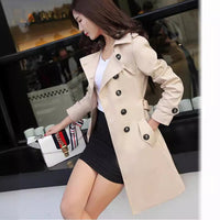 Women's Fashion Trench Coat Mid-length Coat