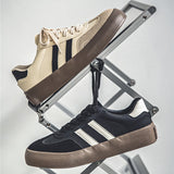 All-matching PU Leather Couple Flat Sneakers for Men