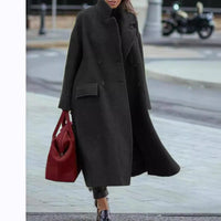 Pure Color Warm Keeping Woolen Coat