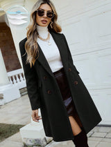 Clasi Double Breasted Lapel Collar Overcoat