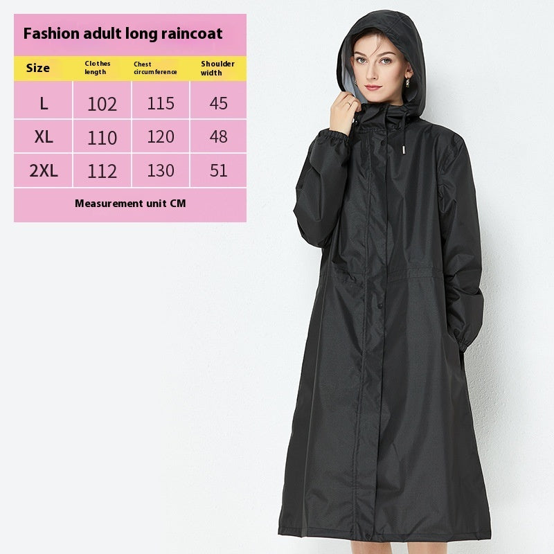 Fashion Trench Coat Raincoat Lightweight Breathable Solid Color Long Sleeve