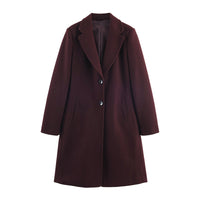 New Fall Women's Clothing Fashion Soft Padded Shoulder Overcoat Jacket