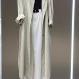 Women's Solid Color Loose Mid Length Windbreaker Jacket