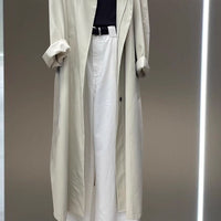 Women's Solid Color Loose Mid Length Windbreaker Jacket