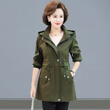 Spring And Autumn Fashionable Jacket Mid-length Trench Coat
