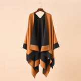 Double-sided Plaid Cashmere Shawl Coat